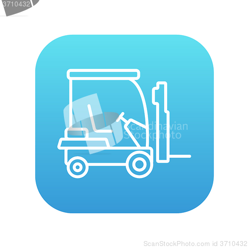 Image of Forklift line icon.