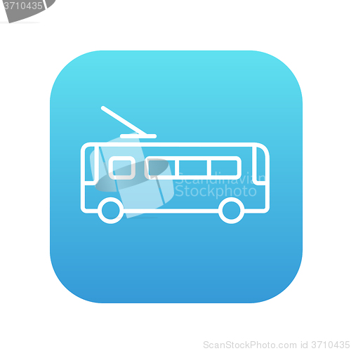 Image of Trolleybus line icon.