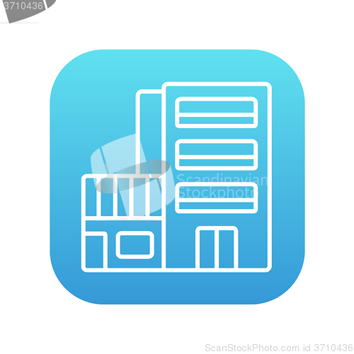 Image of Hotel building line icon.