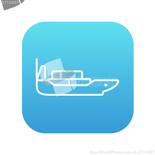 Image of Cargo container ship line icon.