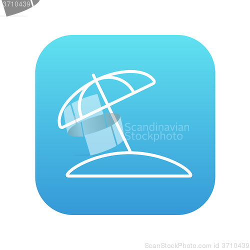 Image of Beach umbrella line icon.