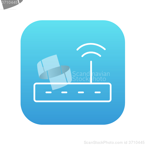 Image of Wireless router line icon.