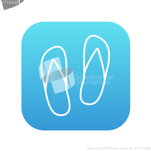 Image of Beach slipper line icon.