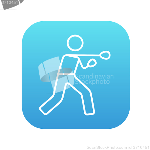 Image of Male boxer line icon.
