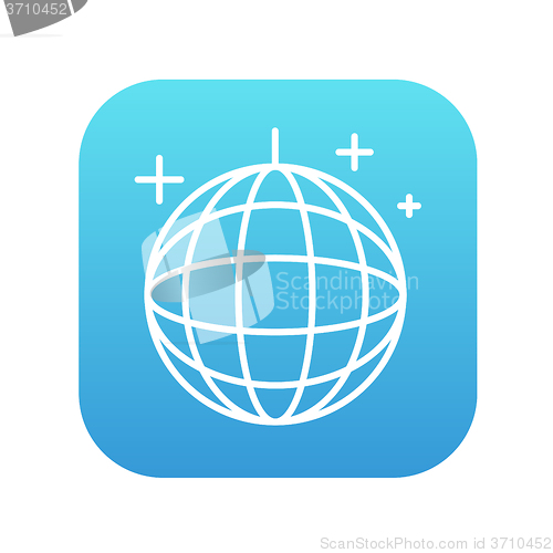 Image of Disco ball line icon.