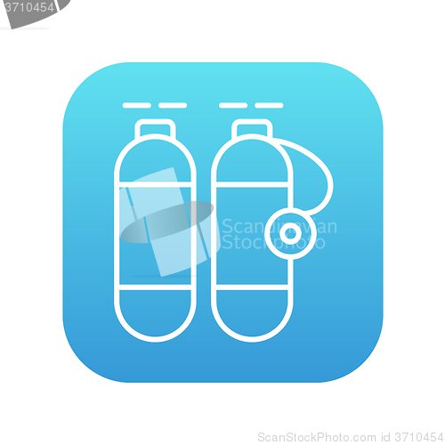 Image of Oxygen tank line icon.