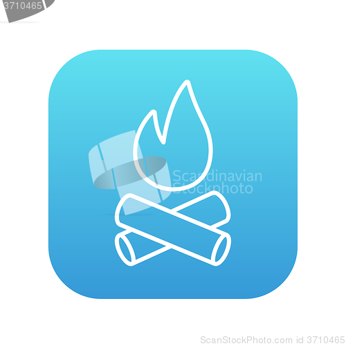 Image of Campfire line icon.