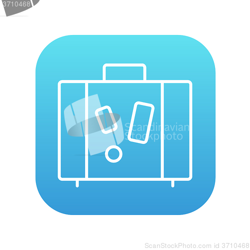 Image of Suitcase line icon.