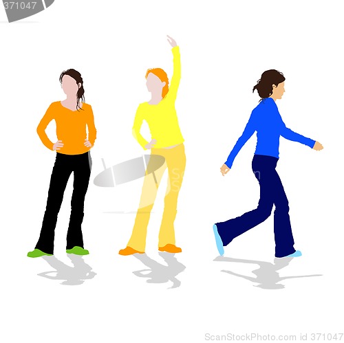 Image of woman silhouettes