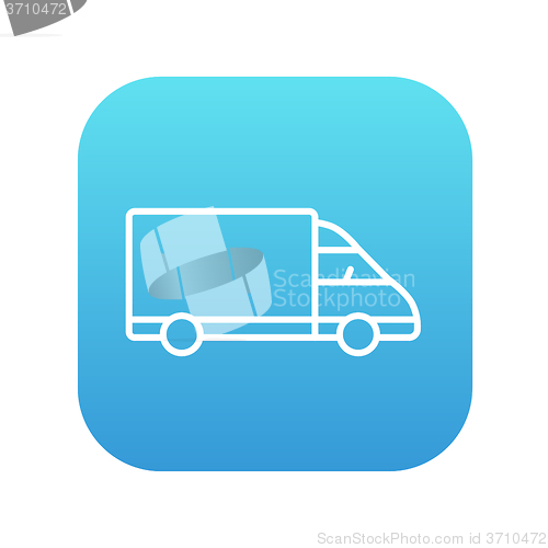 Image of Delivery truck line icon.