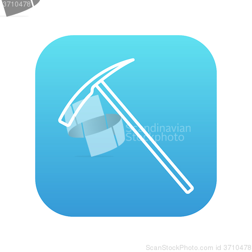 Image of Ice pickaxe line icon.