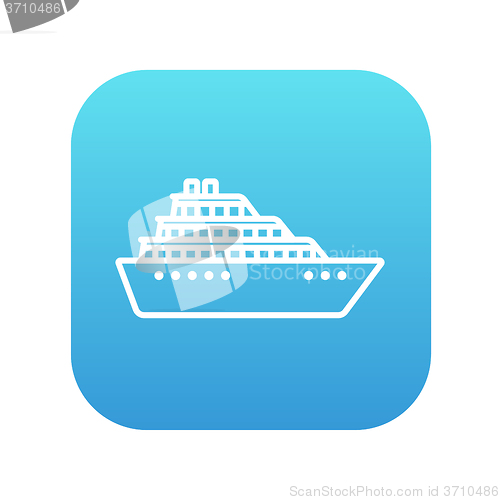 Image of Cruise ship line icon.