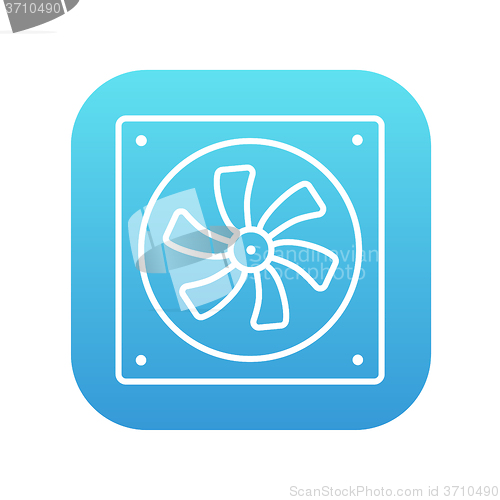 Image of Computer cooler line icon.