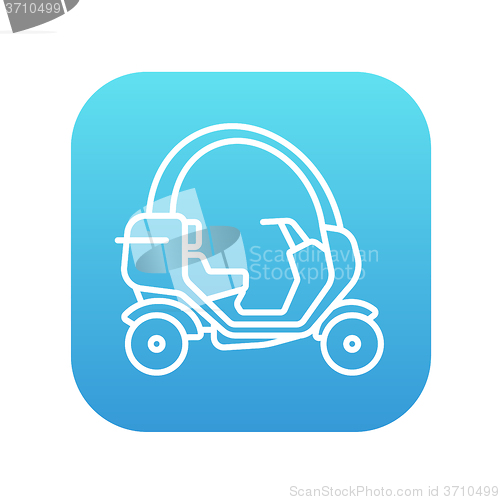 Image of Rickshaw line icon.