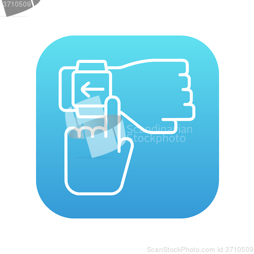 Image of Smartwatch line icon.