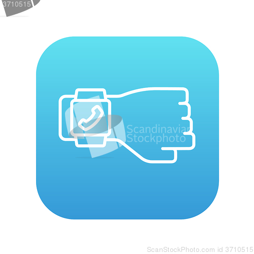 Image of Smartwatch line icon.