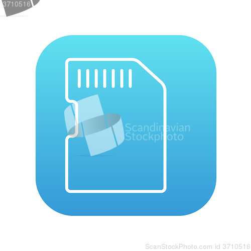 Image of Memory card line icon.