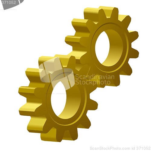 Image of golden gears