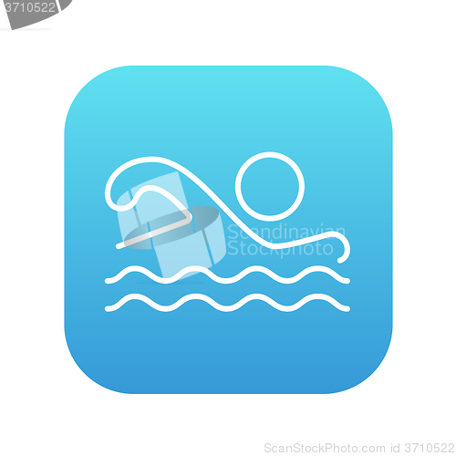 Image of Swimmer line icon.