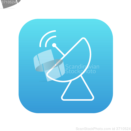 Image of Radar satellite dish line icon.