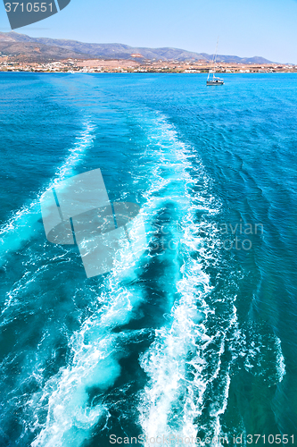 Image of froth and foam greece from the  mediterranean  