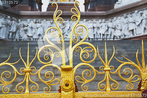 Image of   abstract gold in englan london antique floor   and background