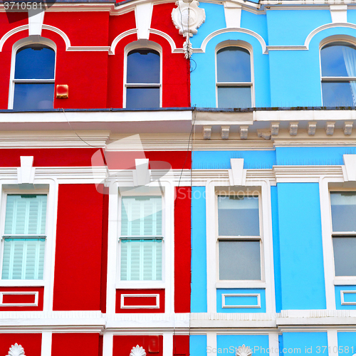 Image of notting hill in london england old suburban and antique     wall