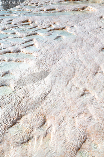 Image of abstract in pamukkale turkey   bath and travertine  