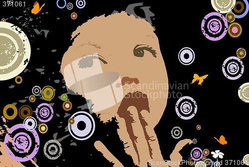 Image of girl with circles