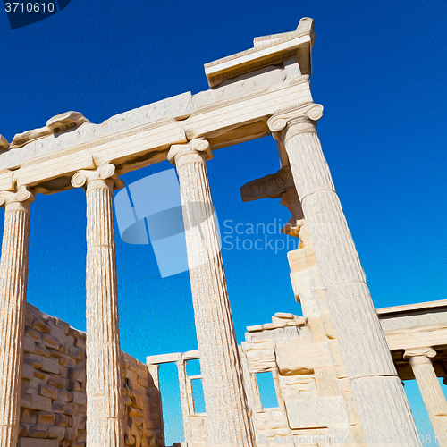 Image of europe greece  acropolis athens   place  and  historical    in t