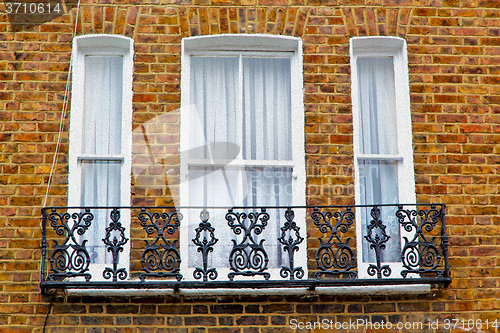 Image of notting   hill  area  in london england old suburban and brick