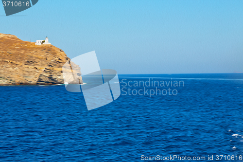 Image of froth and foam greece from the boat  islands in mediterranean se