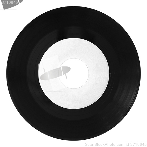 Image of Vinyl record isolated with white label