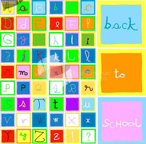Image of alphabet and numbers