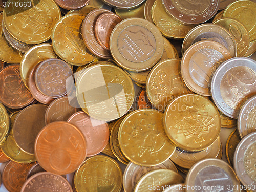 Image of Euro coins background