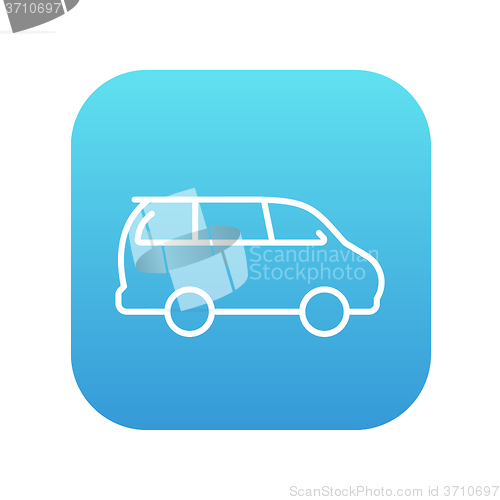 Image of Minivan line icon.