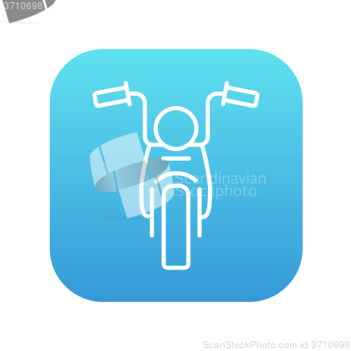 Image of Motorcycle line icon.