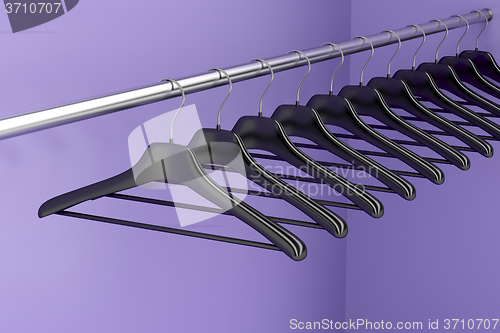 Image of Hangers in the closet 