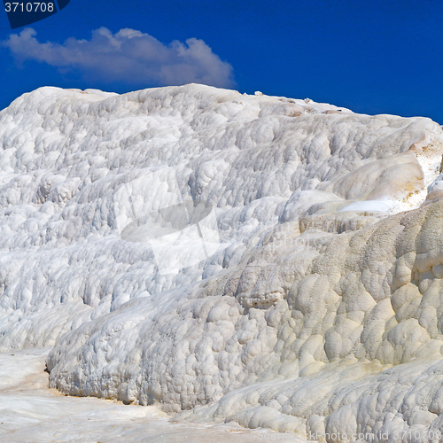 Image of calcium bath and travertine unique abstract in pamukkale turkey 