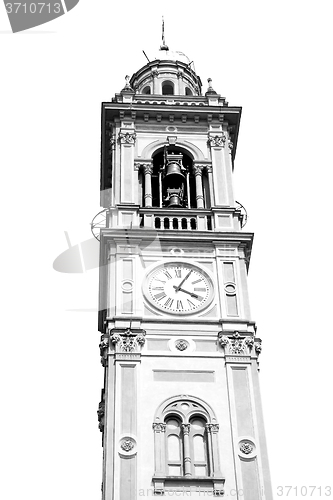 Image of monument  clock tower in italy europe old  stone and bell