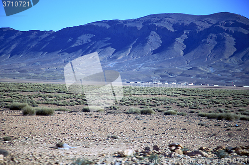 Image of valley hill   in   africa morocco the atlas dry  ground isolated