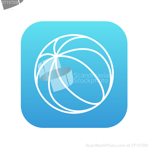 Image of Beach ball line icon.