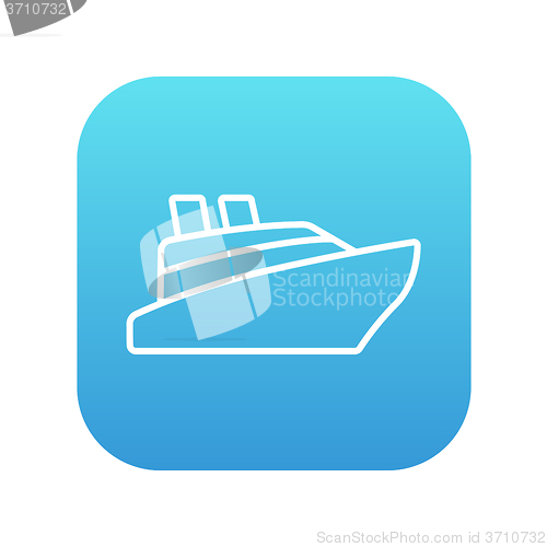 Image of Cruise ship line icon.