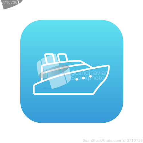 Image of Cruise ship line icon.