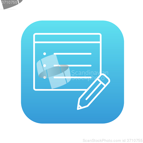 Image of Taking note line icon.