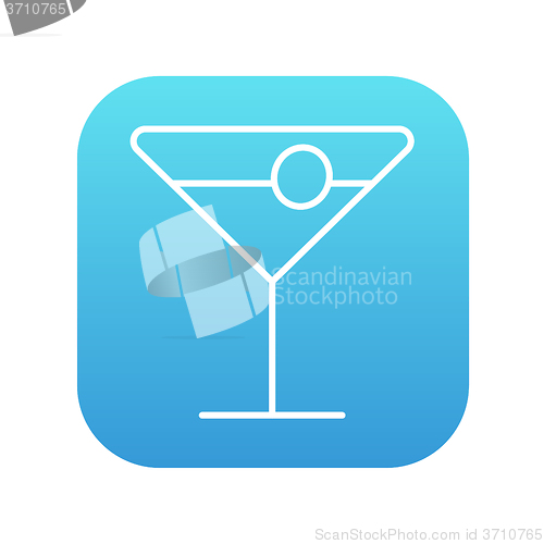 Image of Cocktail glass line icon.