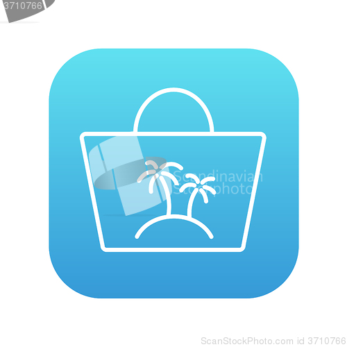 Image of Beach bag line icon.