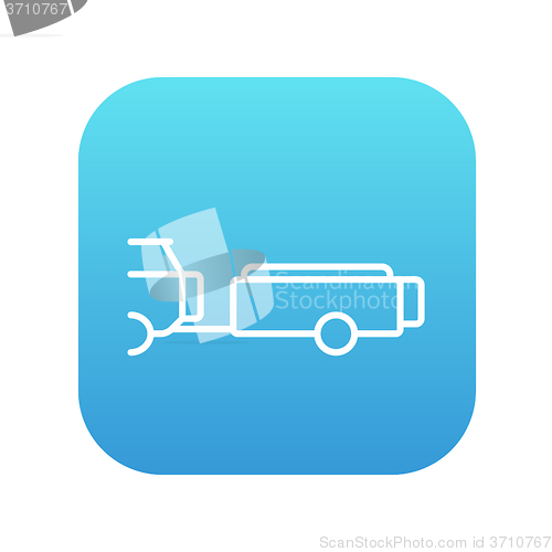 Image of Car with trailer line icon.