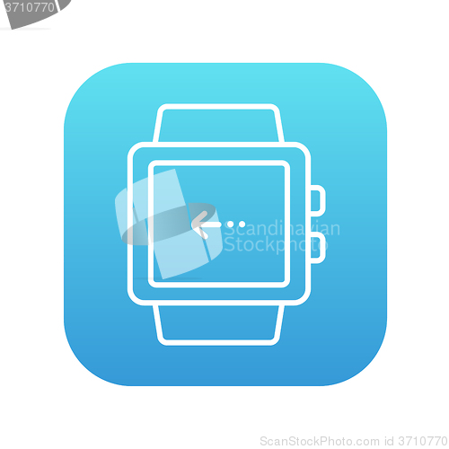 Image of Smartwatch line icon.