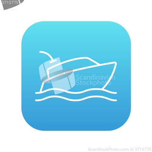 Image of Yacht line icon.